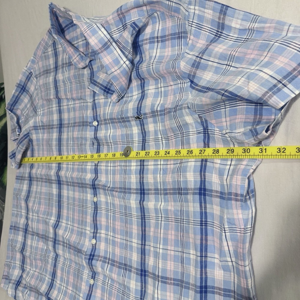 Vineyard Vines Classic Fit Tucker Shirt Mens 3XB Button Down 100% Linen Blue - Picture 5 of 8